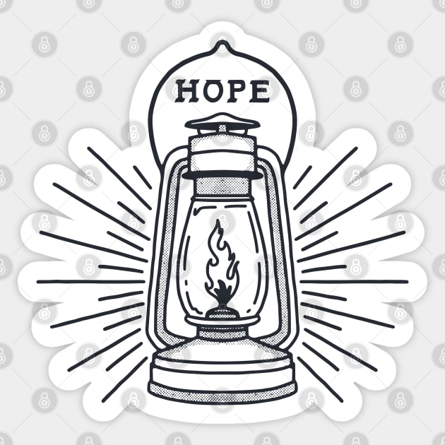 Lantern of Hope Illustration Sticker by Merchsides